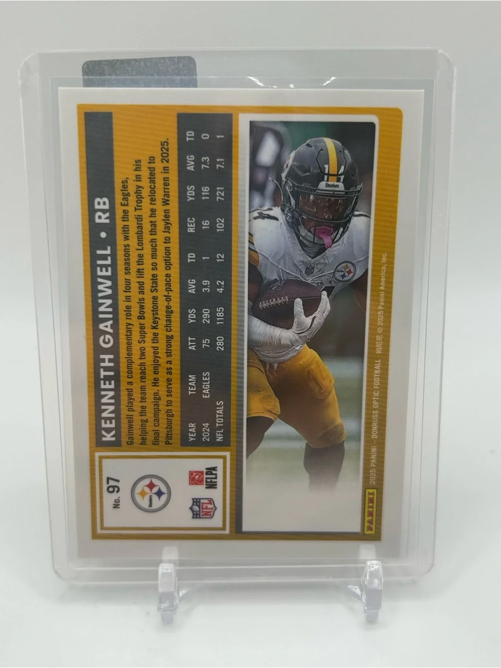 Kenneth Gainwell Pittsburgh Steelers Football Trading Card 🏈